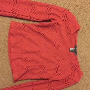 Cute red crop top with designed wholes